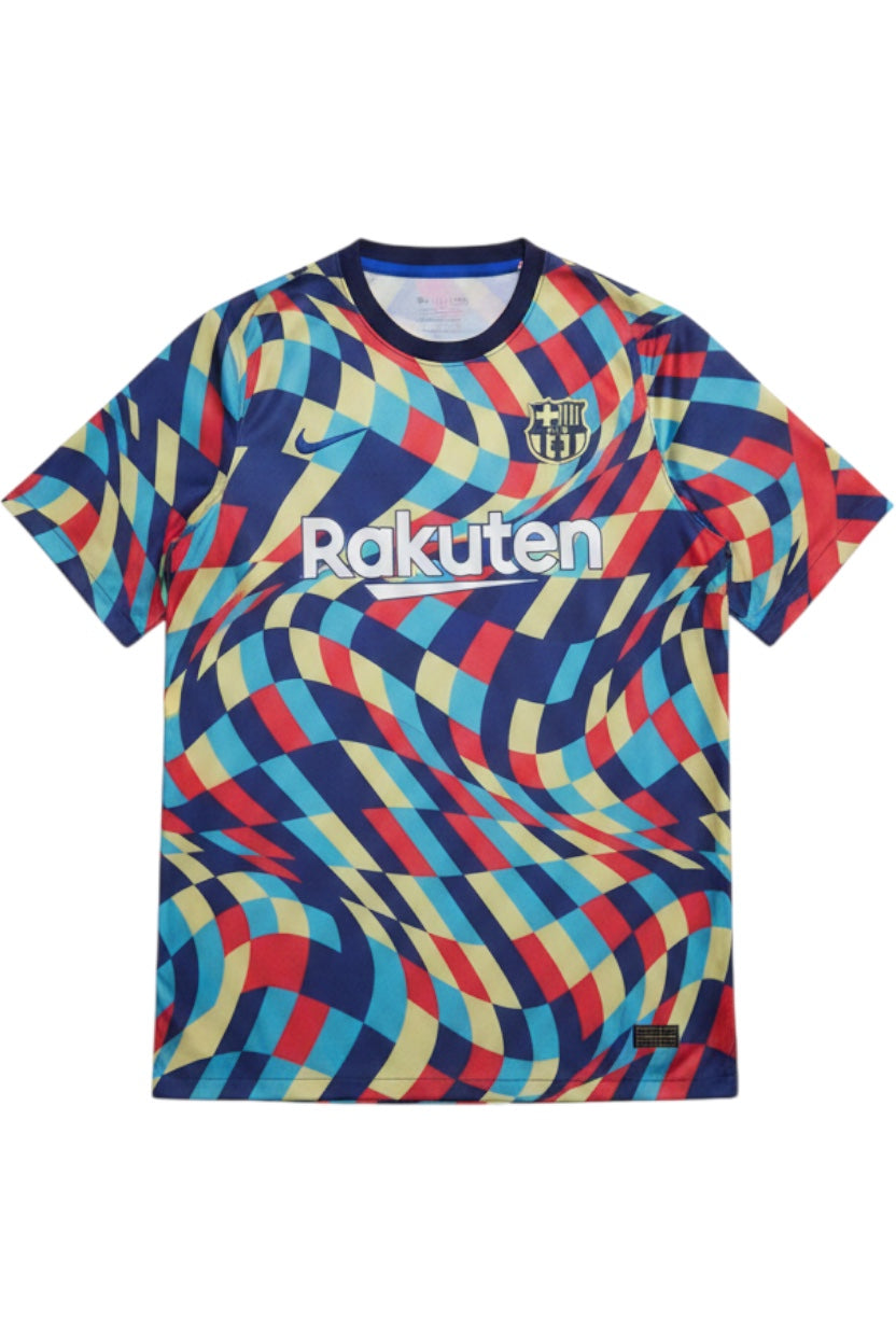 Nike Herren Fußball Trikot Barcelona Blau Mehrfarbig Karo Größe L
