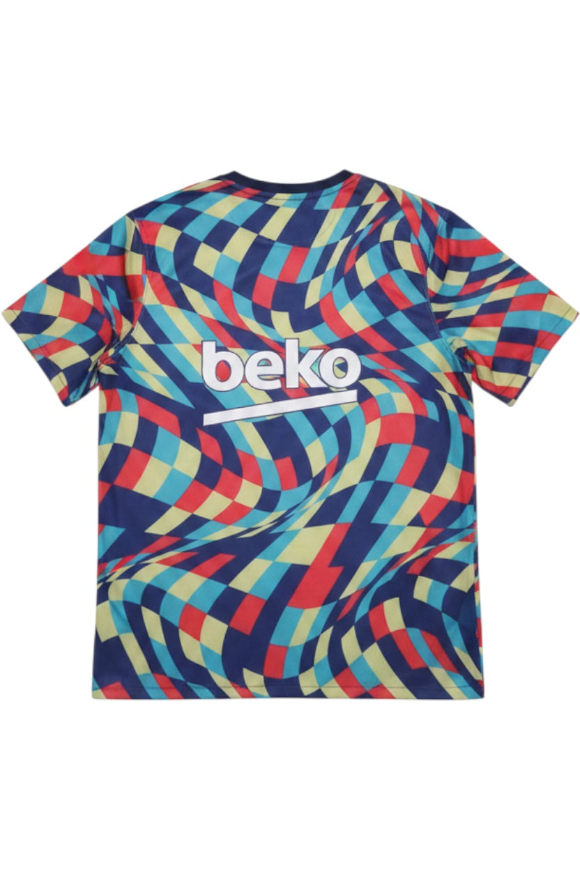 Nike Herren Fußball Trikot Barcelona Blau Mehrfarbig Karo Größe L