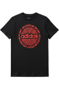 Adidas Herren T-Shirt Schwarz-Rot Print Größe L