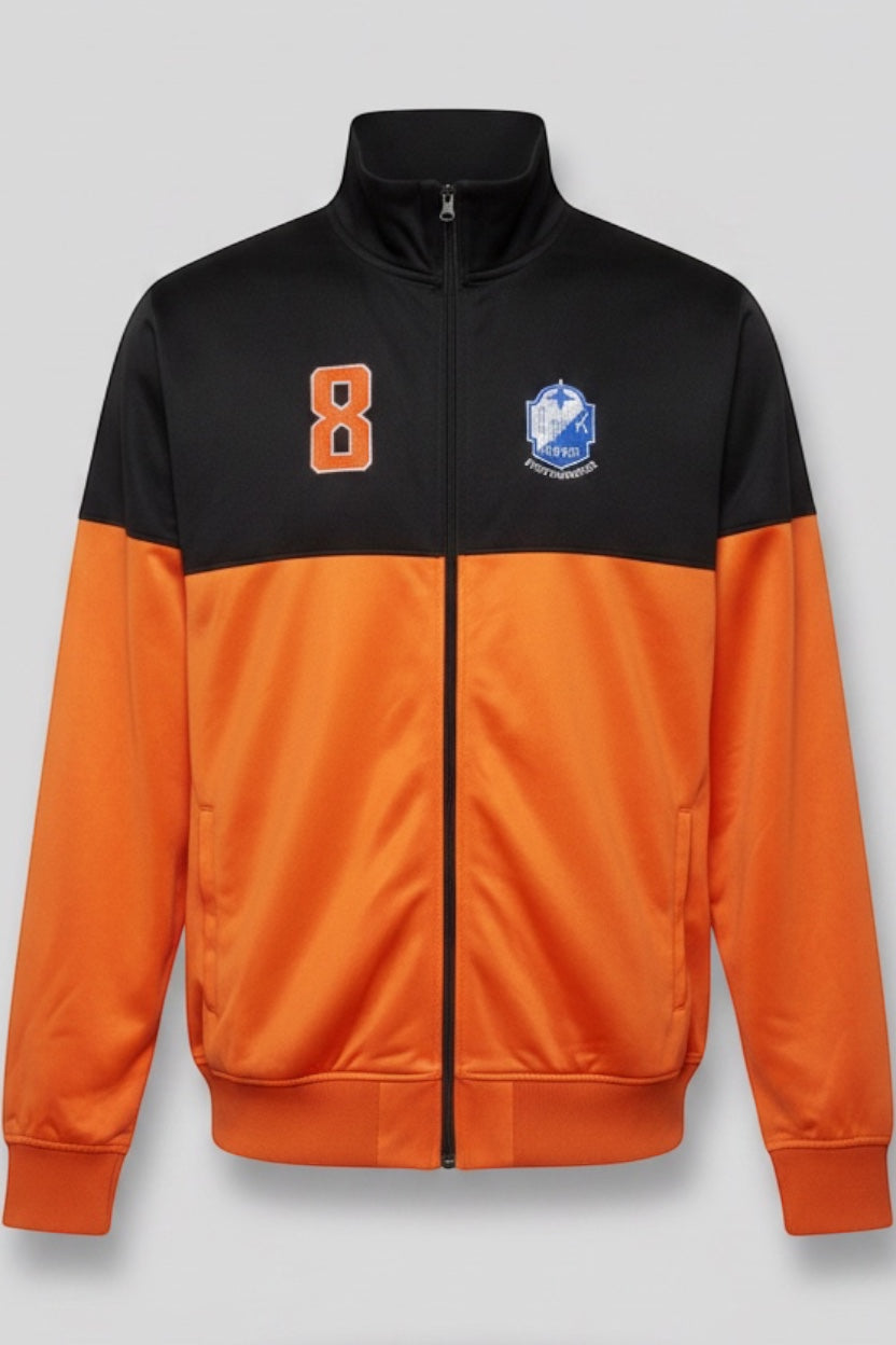 Kristianstad Herren Trainingsjacke Orange Schwarz Größe XXL