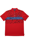 Hugo Boss Herren Poloshirt Rot-Blau-Schwarz Größe M