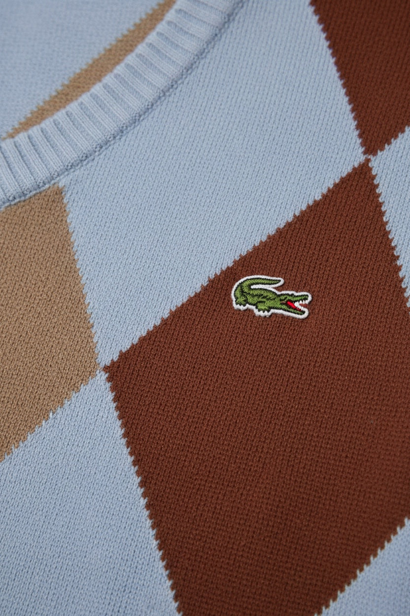 Lacoste Herren Pullover Blau Braun Größe L