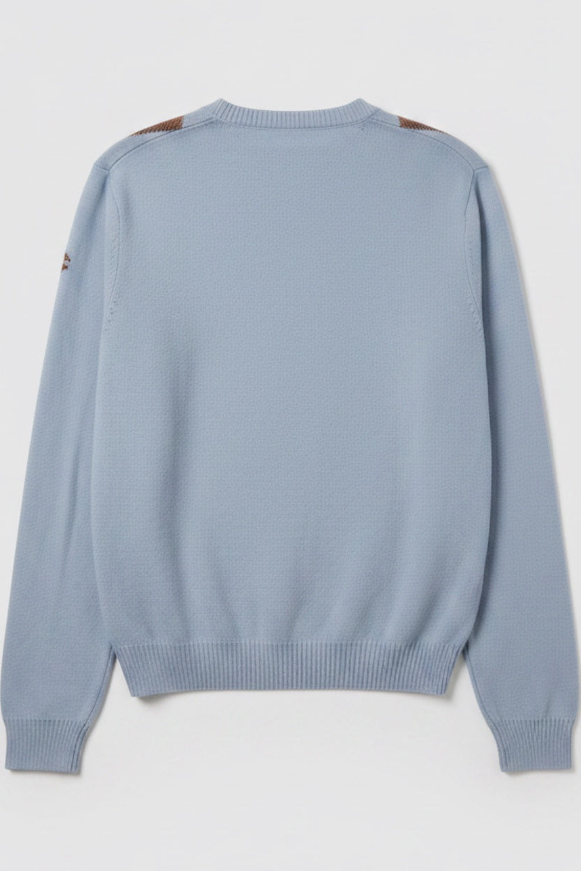 Lacoste Herren Pullover Blau Braun Größe L