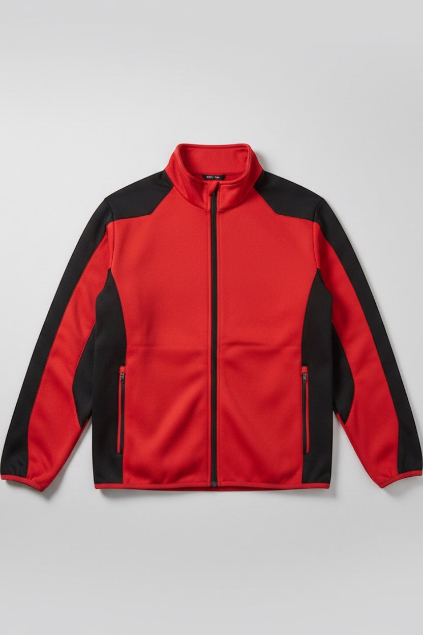 4 Sports Herren Trainingsjacke Rot Schwarz Größe M