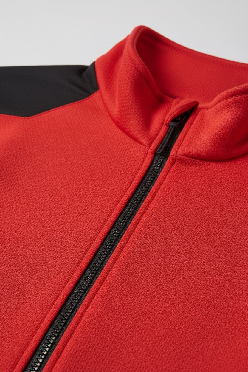 4 Sports Herren Trainingsjacke Rot Schwarz Größe M