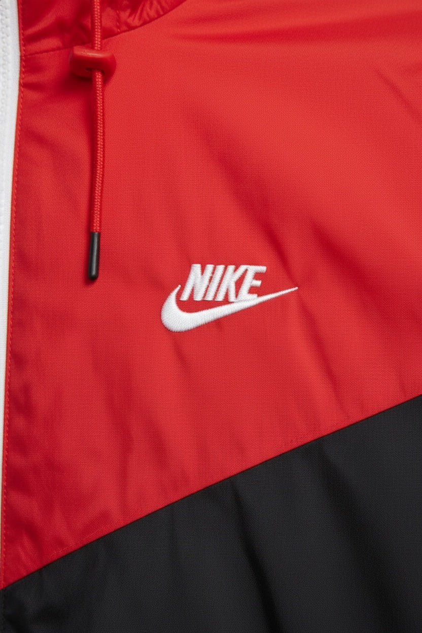 Nike Herren Trainingsjacke Rot Schwarz Größe L