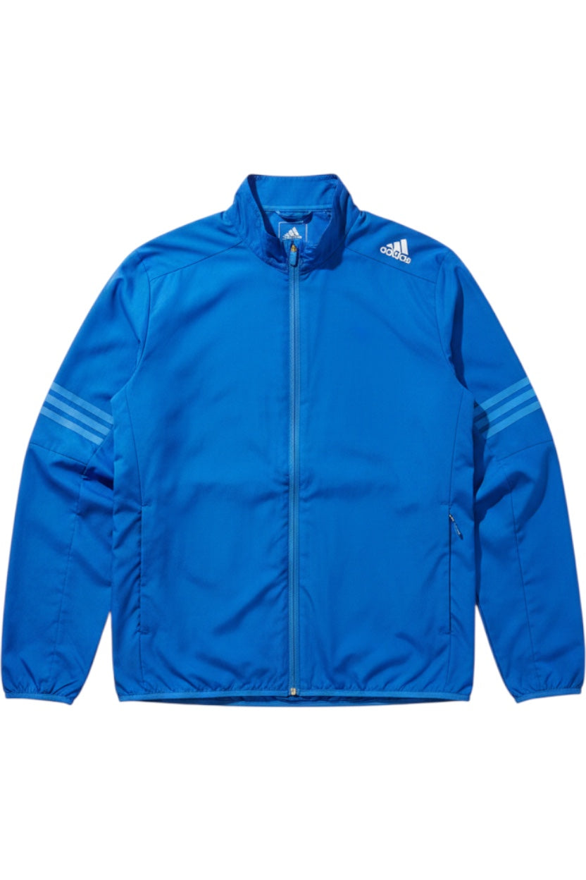 Adidas Herren Trainingsjacke Blau Einfarbig Größe M