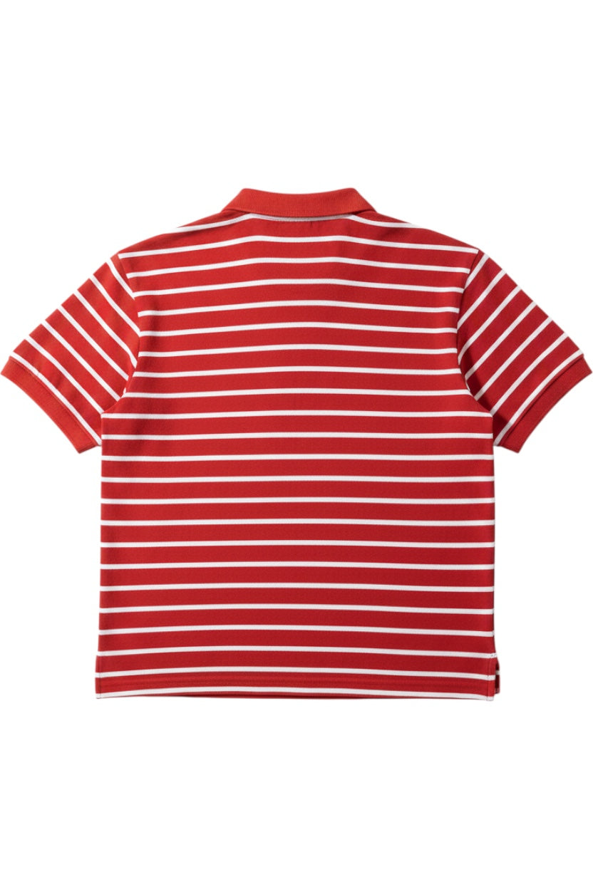 Lacoste Herren Poloshirt Gestreift Rot Weiß Größe XXL