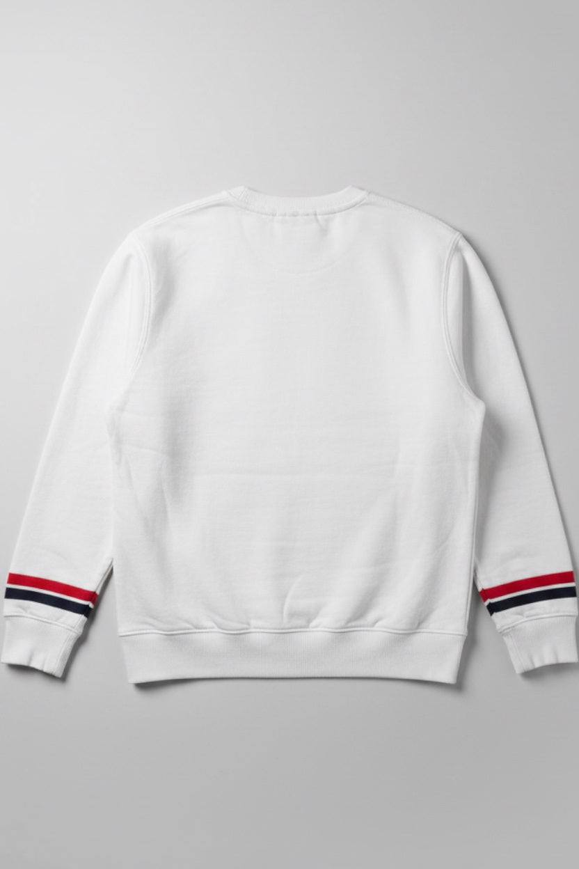 Nike Herren Sweatshirt Weiß Rot Schwarz Größe M