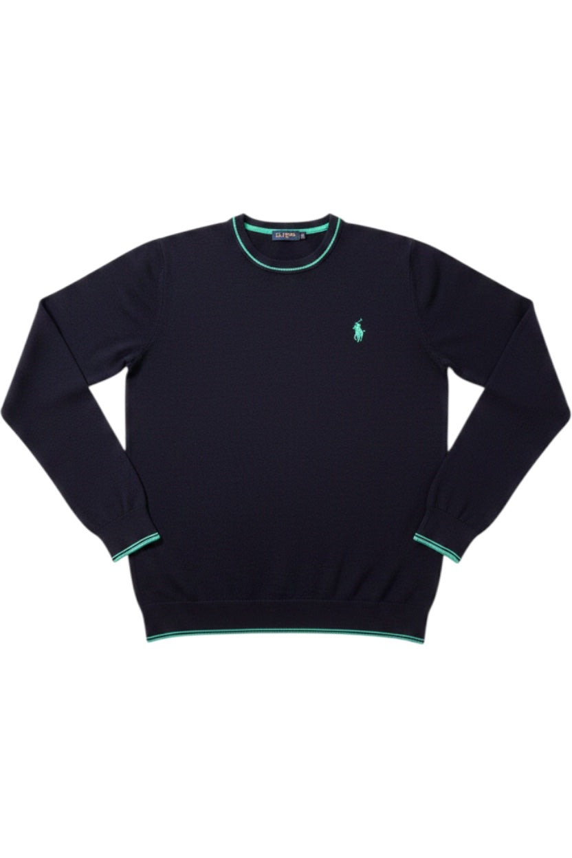 U.S. Polo Assn. Herren Strickpullover Blau Grün Größe L