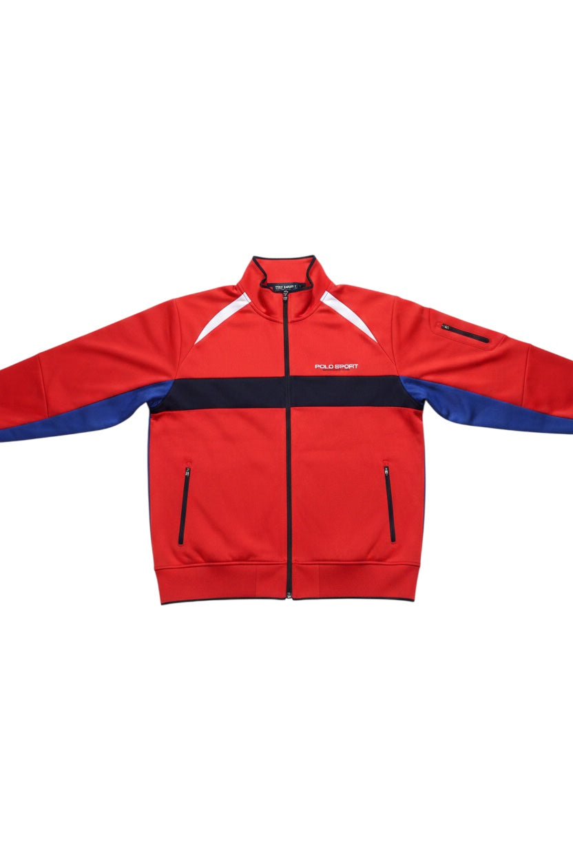 Polo Sport Ralph Lauren Herren Trainingsjacke Rot Blau Mehrfarbig Größe XL