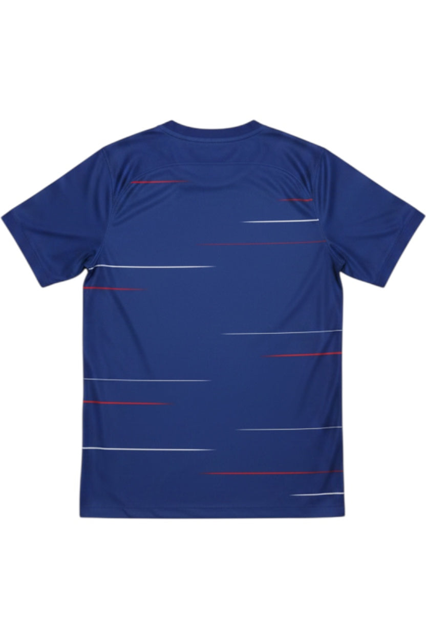 Nike Herren Fußball Trikot Blau Weiß Rot Streifen Größe M