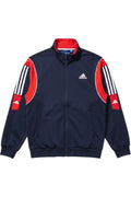 Adidas Herren Trainingsjacke Blau Rot Weiß Einfarbig Größe L