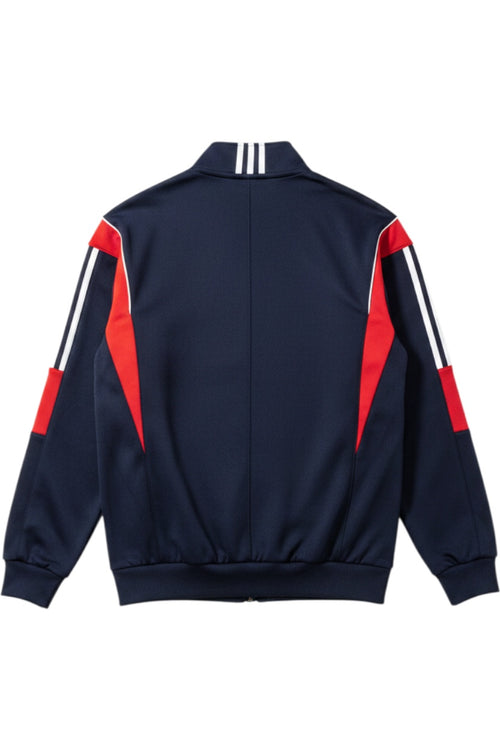 Adidas Herren Trainingsjacke Blau Rot Weiß Einfarbig Größe L