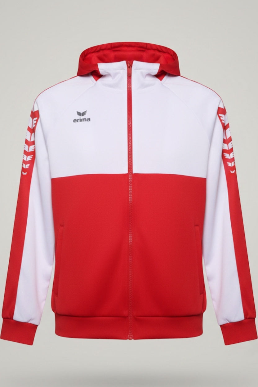 Erima Herren Trainingsjacke Rot Weiß Größe M