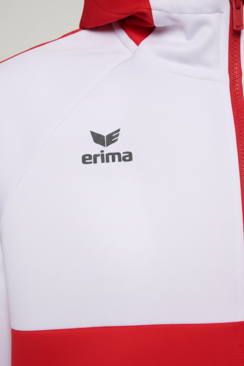 Erima Herren Trainingsjacke Rot Weiß Größe M