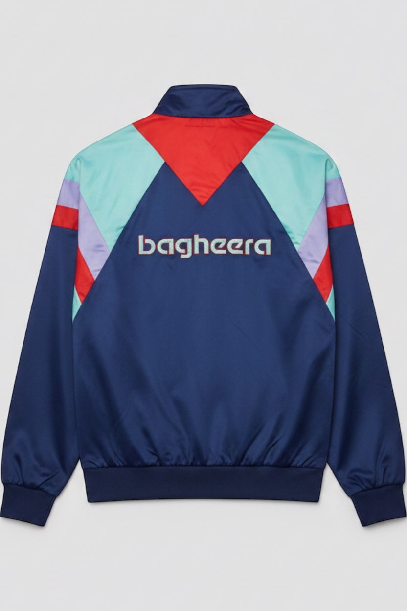 Bagheera Company Herren Trainingsjacke Blau Rot Lila Größe M