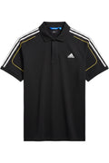 Adidas Herren Poloshirt Response Schwarz Gestreift Größe L