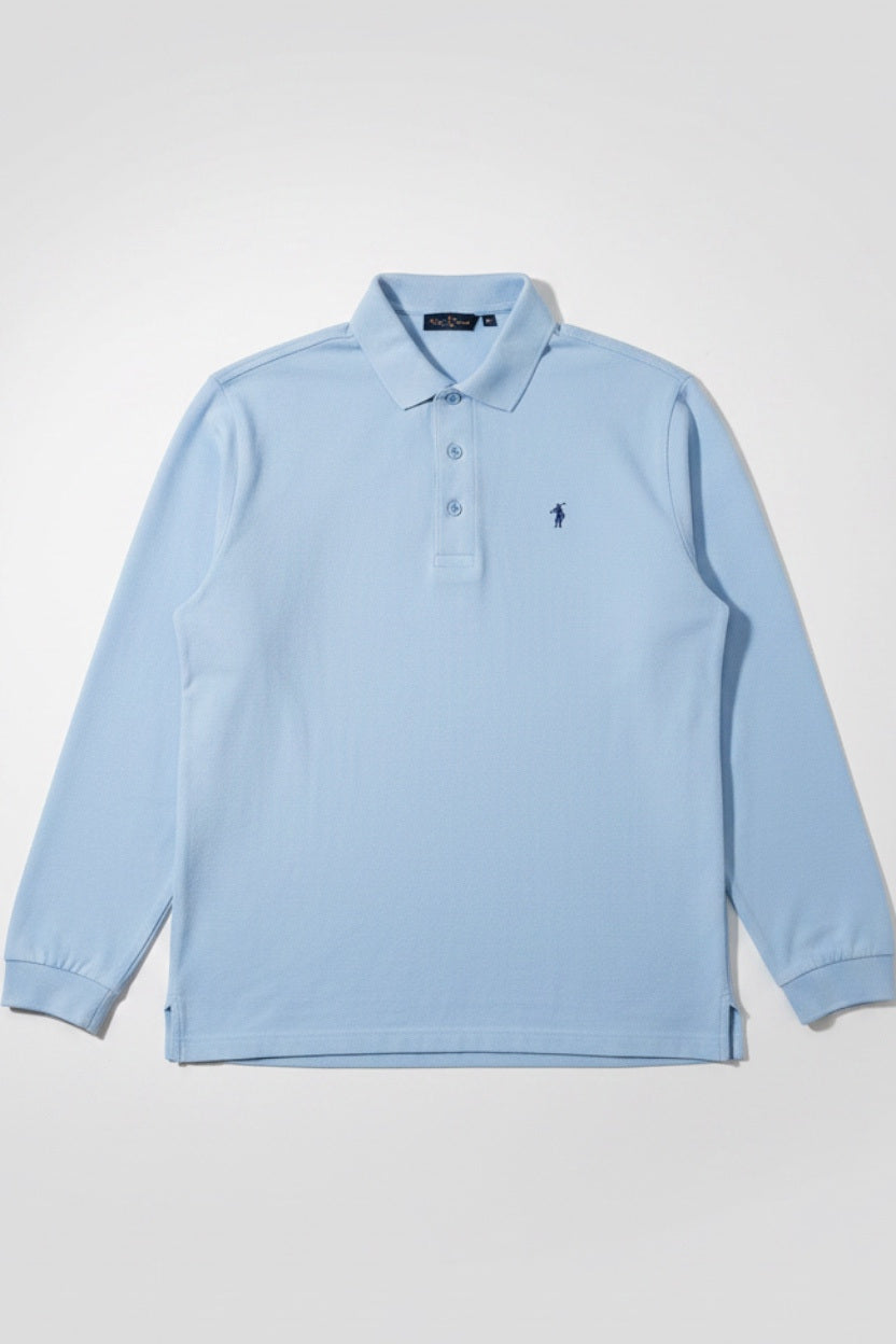 Polo Club Herren Rugby Shirt Blau Größe L