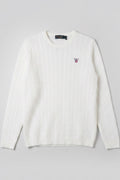 Polo Club Herren Strickpullover Weiß Größe XL