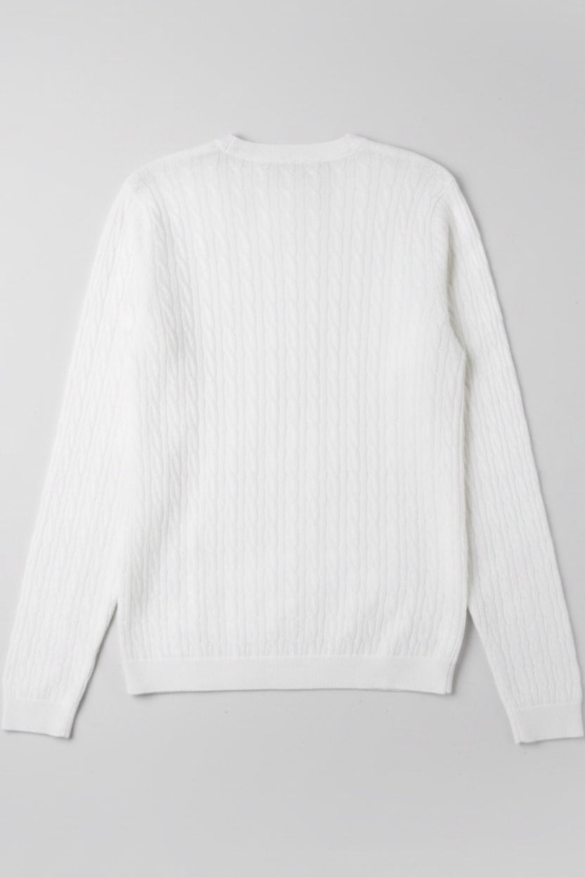 Polo Club Herren Strickpullover Weiß Größe XL