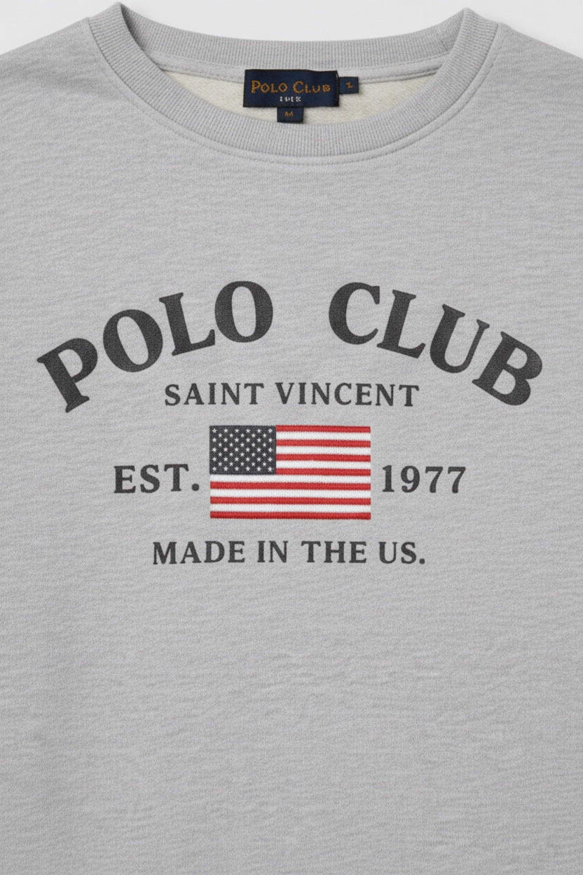 Polo Club Herren Sweatshirt Grau Größe M