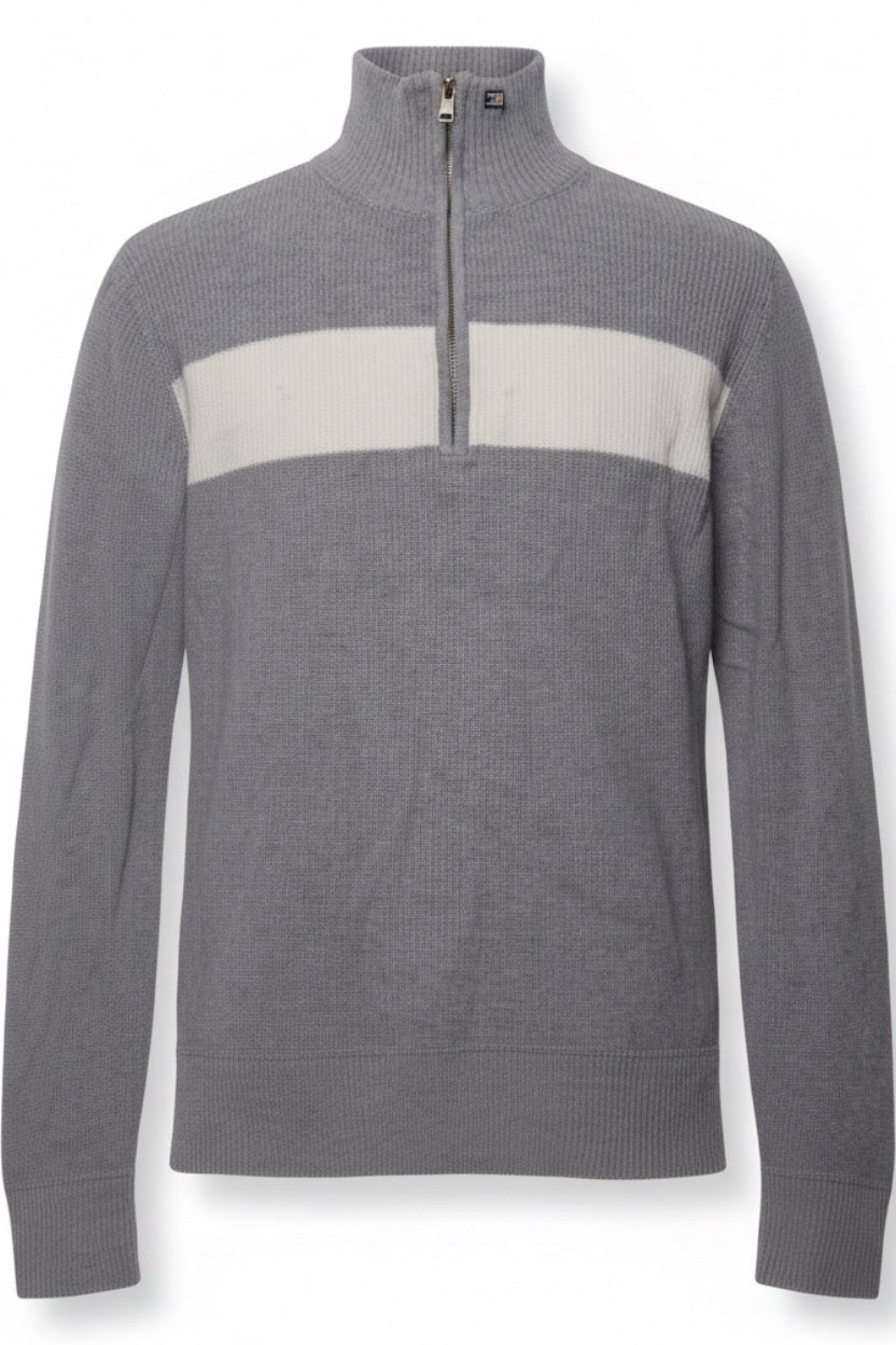 Polo Jeans Company Ralph Lauren Herren Strickpullover Grau Weiß Größe L
