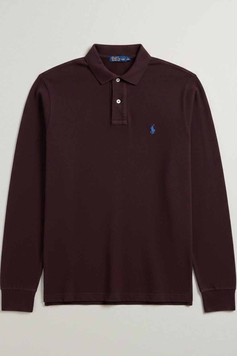 Polo Ralph Lauren Herren Rugby Shirt Braun Größe XL