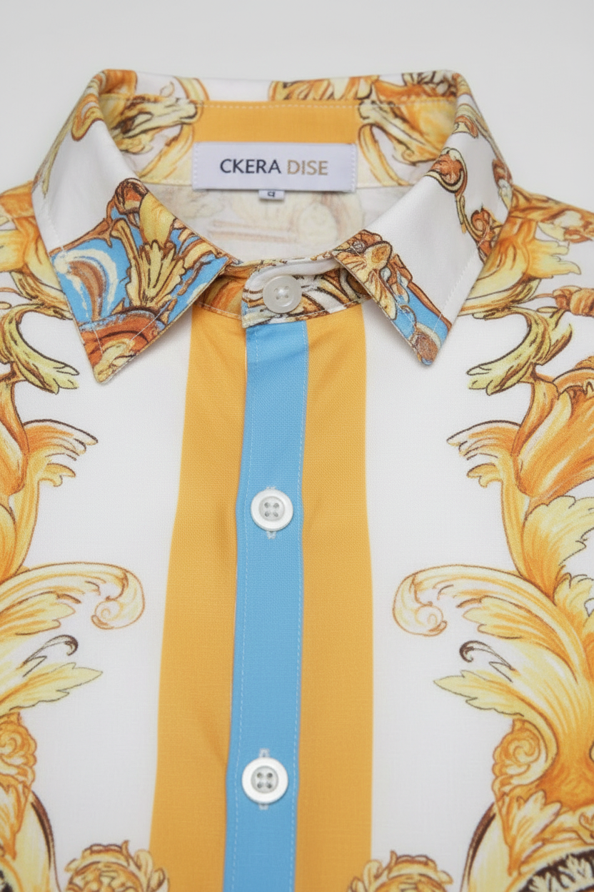Herren Set Weiß Blau Gold Größe XL