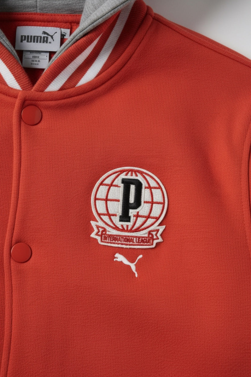 Puma Herren Collegejacke Rot Grau Größe M