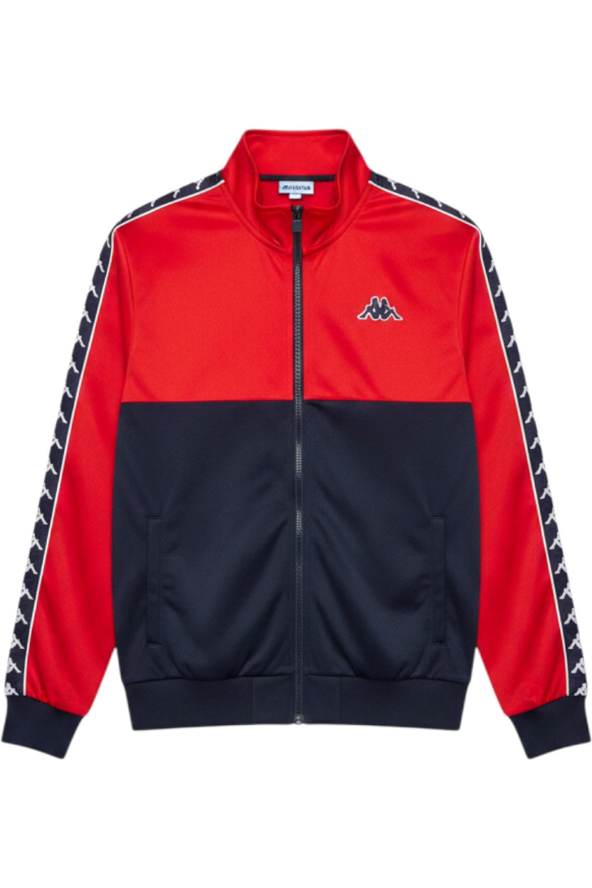 Kappa Herren Trainingsjacke Rot Schwarz Weiß Streifen Größe L
