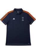 Adidas Herren Poloshirt Blau-Orange Gestreift Größe M
