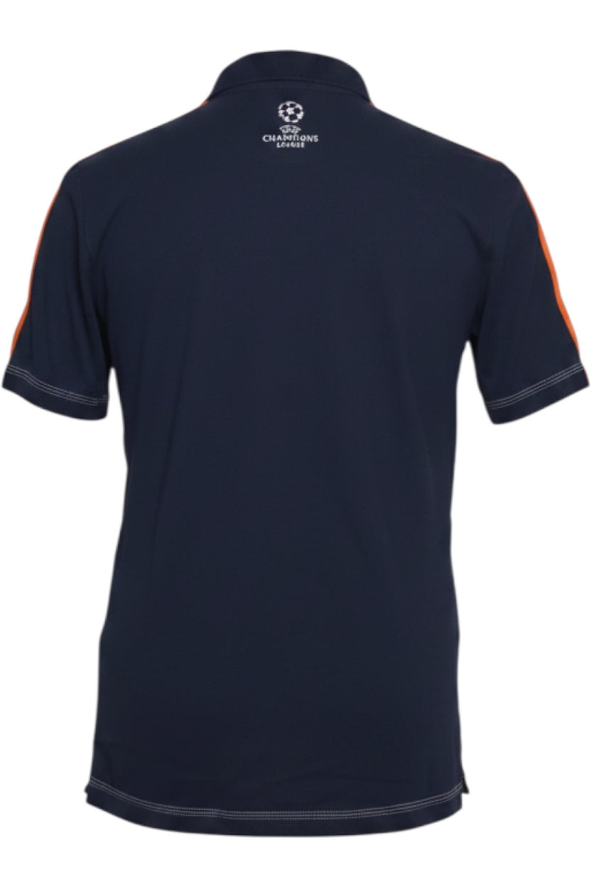 Adidas Herren Poloshirt Blau-Orange Gestreift Größe M