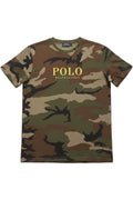 Polo Ralph Lauren Herren T-Shirt Custom Slim Fit Camouflage Grün Braun Schwarz Größe S