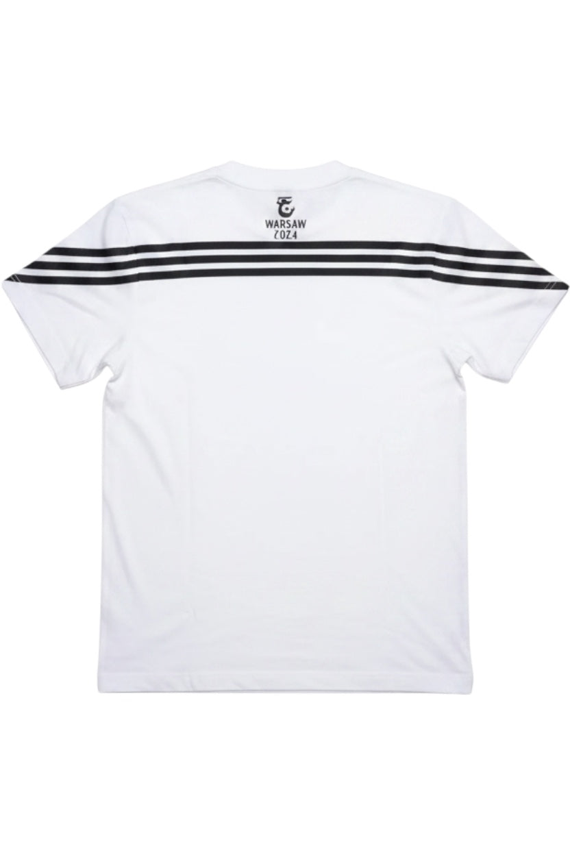 Adidas Herren T-Shirt Weiß-Schwarz Print Größe M