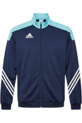 Adidas Herren Trainingsjacke Blau Weiß Gestreift Größe S