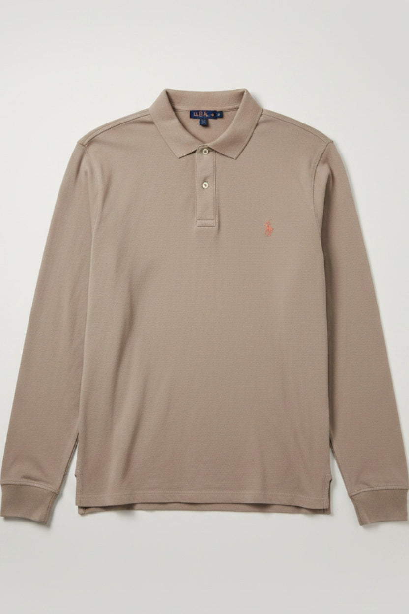 U.S. Polo Assn. Herren Rugby Shirt Beige Größe XXL