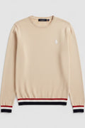 U.S. Polo Assn. Herren Strickpullover Beige Mehrfarbig Größe L
