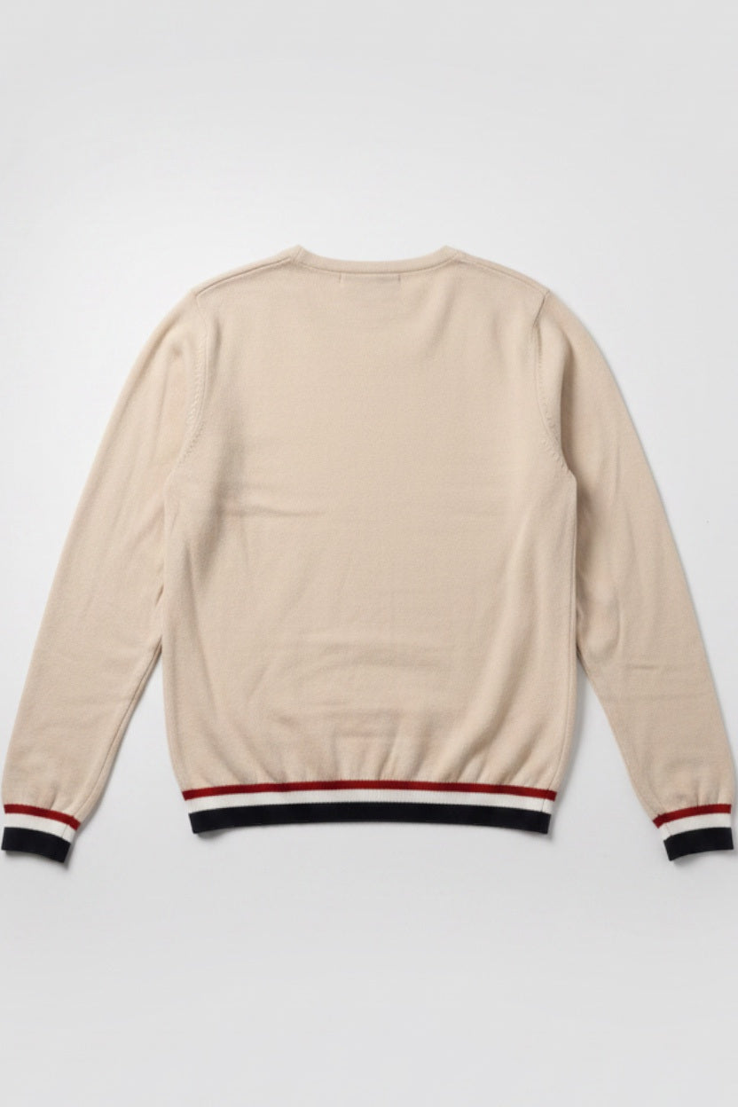 U.S. Polo Assn. Herren Strickpullover Beige Mehrfarbig Größe L
