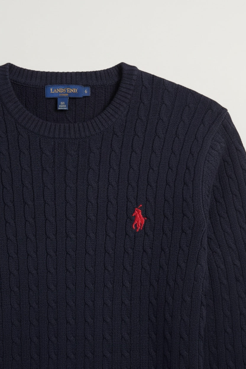 U.S. Polo Assn. Herren Strickpullover Blau Größe L