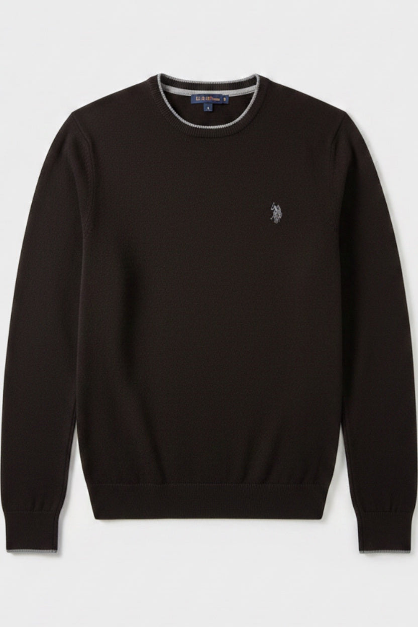 U.S. Polo Assn. Herren Strickpullover Braun Größe L