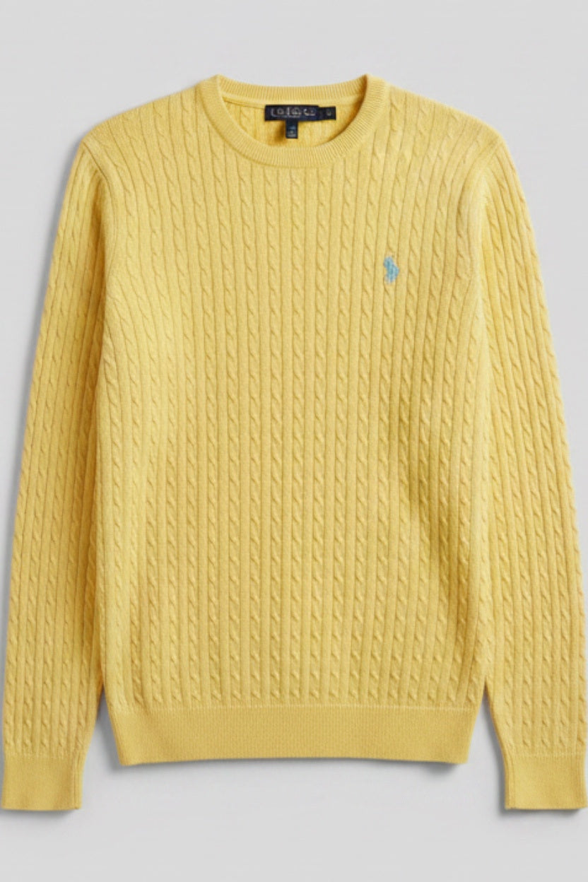 U.S. Polo Assn. Herren Strickpullover Gelb Größe L
