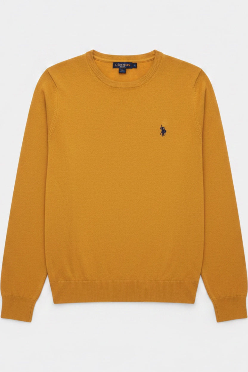 U.S. Polo Assn. Herren Strickpullover Gelb Größe M
