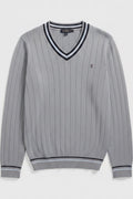 U.S. Polo Assn. Herren Strickpullover Grau Blau Weiß Größe XXL