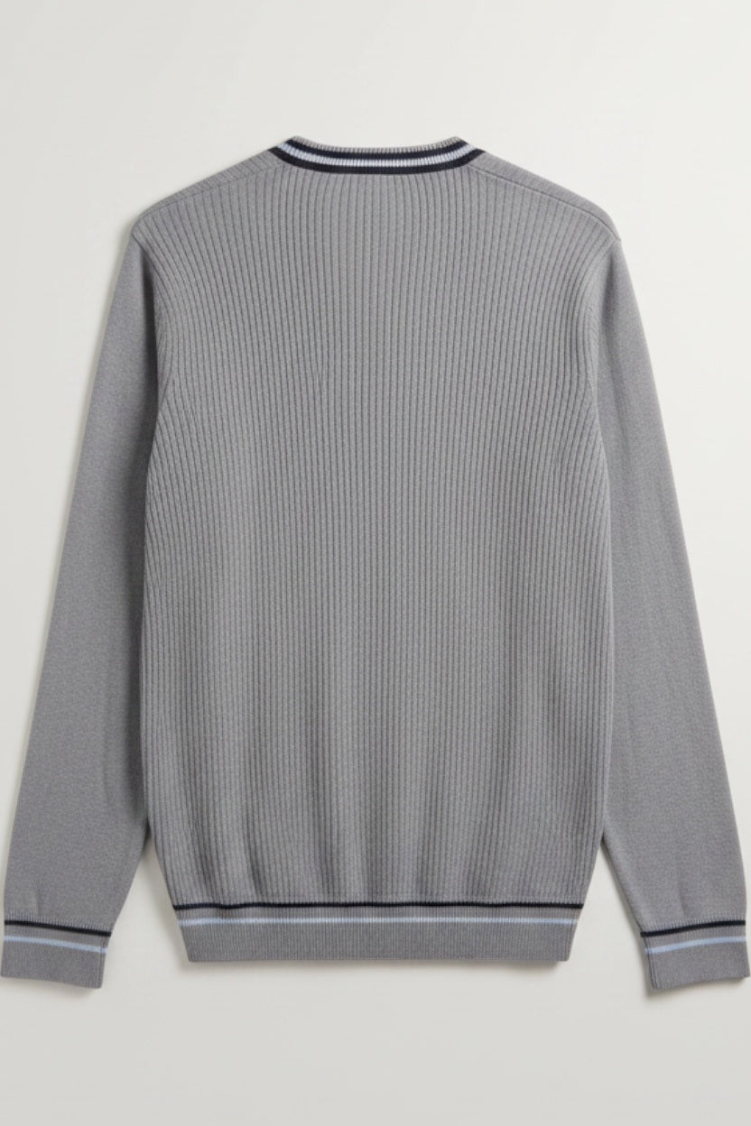 U.S. Polo Assn. Herren Strickpullover Grau Blau Weiß Größe XXL