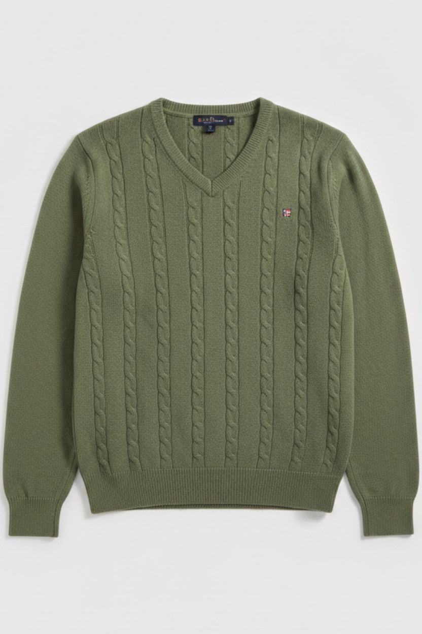U.S. Polo Assn. Herren Strickpullover Grün Größe M