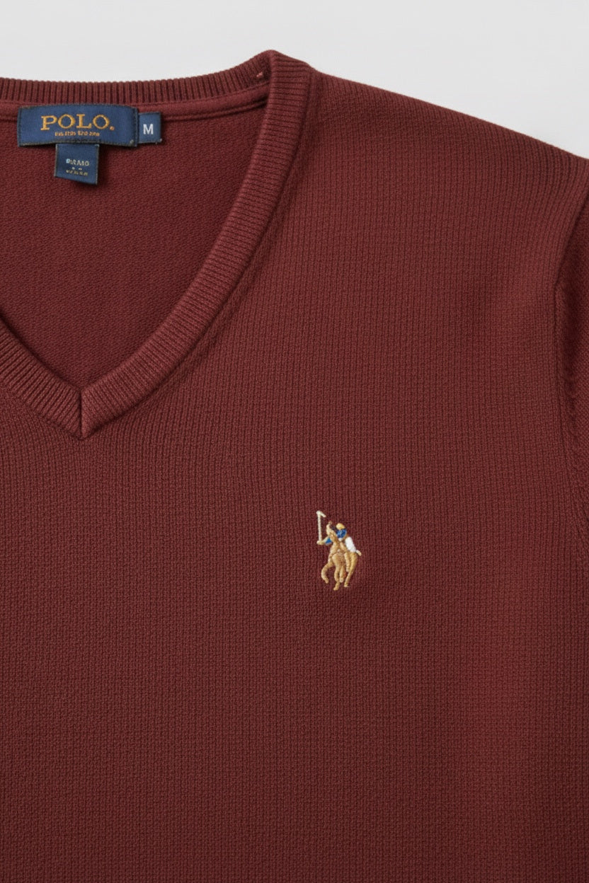 U.S. Polo Assn. Herren Strickpullover Rot Größe L
