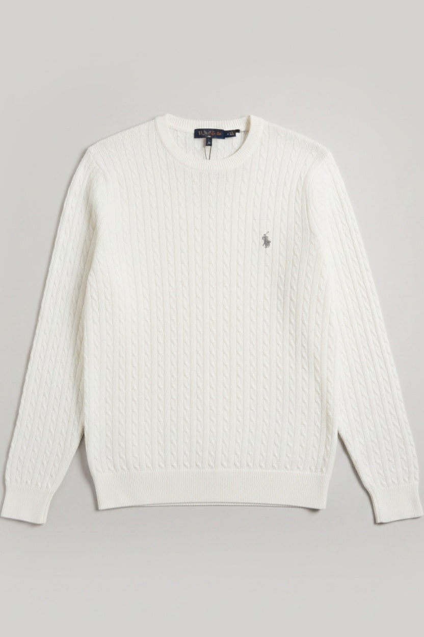 U.S. Polo Assn. Herren Strickpullover Weiß Größe L
