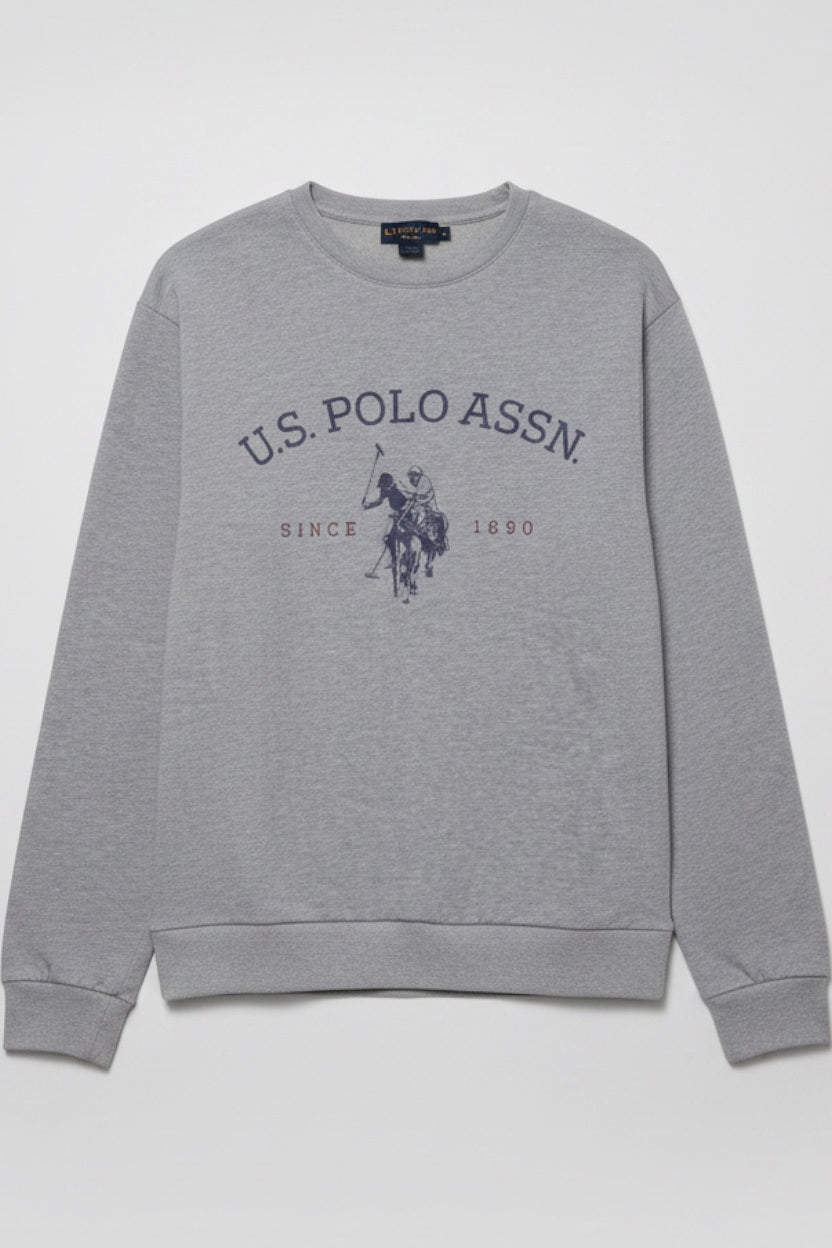 U.S. Polo Assn. Herren Sweatshirt Grau Größe XL
