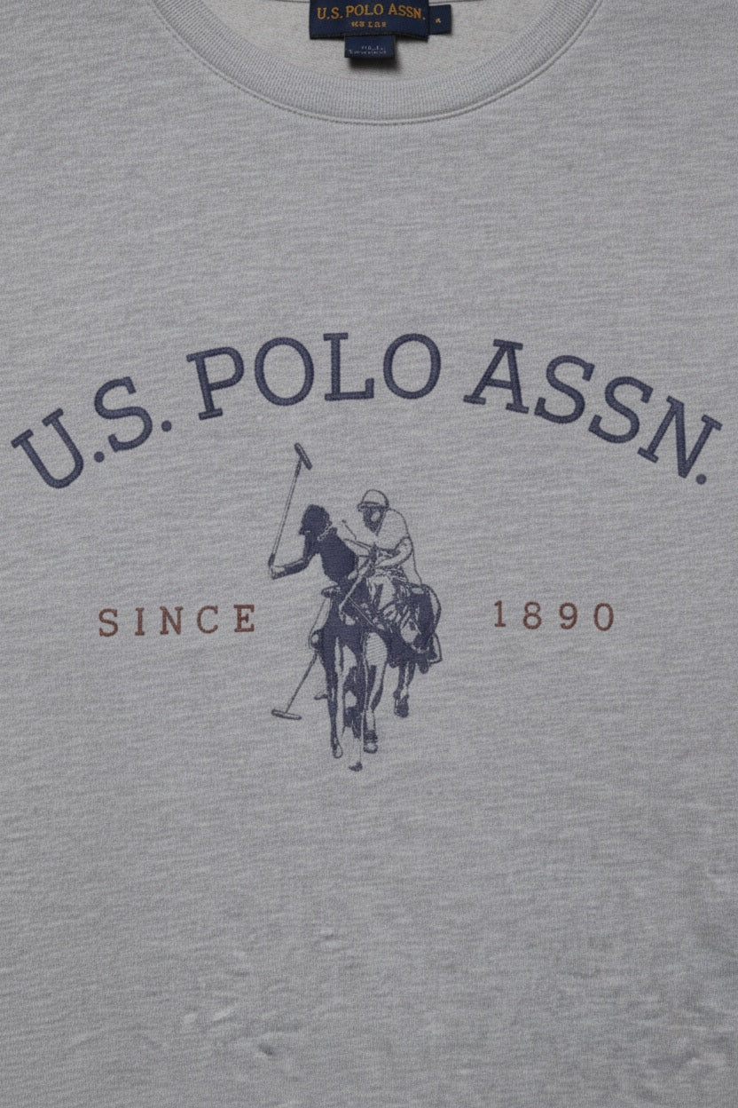 U.S. Polo Assn. Herren Sweatshirt Grau Größe XL